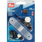 Botones Vaquero 14mm Prym Cobre: 8 Cierres Metálicos para Jeans y Chaquetas
