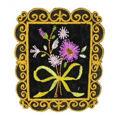 Aplique flores 8,5 cm x 7 cm