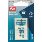 Aguja Gemela 6mm para Máquina de Coser T.P. Prym