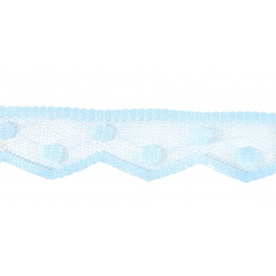 Puntilla nylon azul celeste...