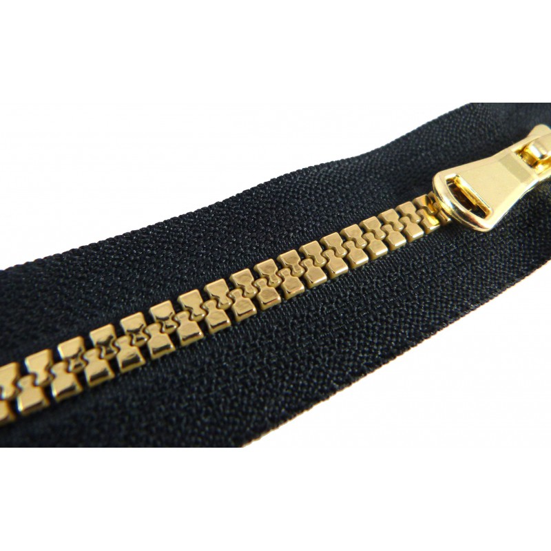 Cremallera inyectada 5 mm dorada con separador Cremallera inyectada 5 mm dorada con separador