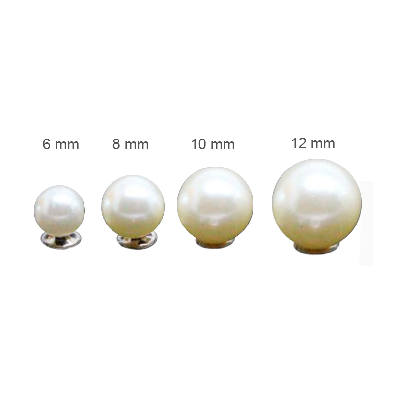Perla con remache en distintos tamaños