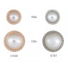 Botón metal perla luxury