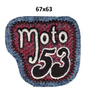 Aplique Moto53  6 cm x 7 cm