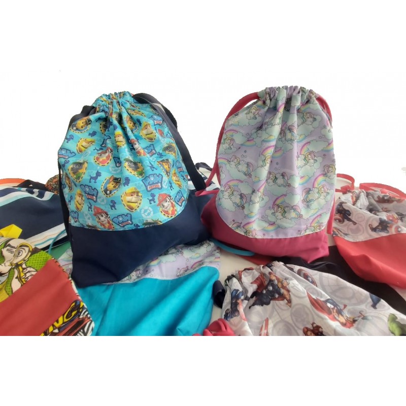 Bolsa merienda infantil reutilizable Vichy.