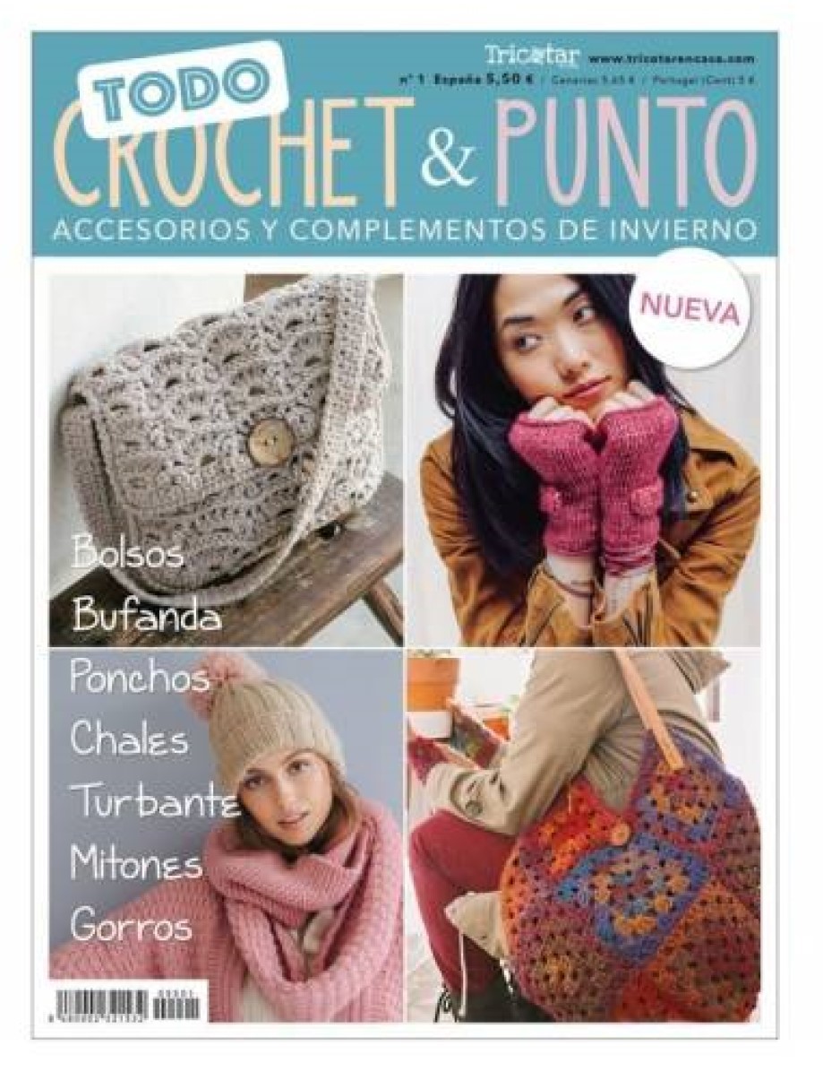Revista Crochet y Punto Accesorios y Complemento de Invierno. - Mercería  Sarabia