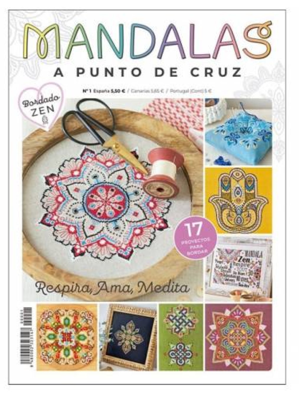 Revista punto de cruz “Cenefas” – Diseños Para Bordar