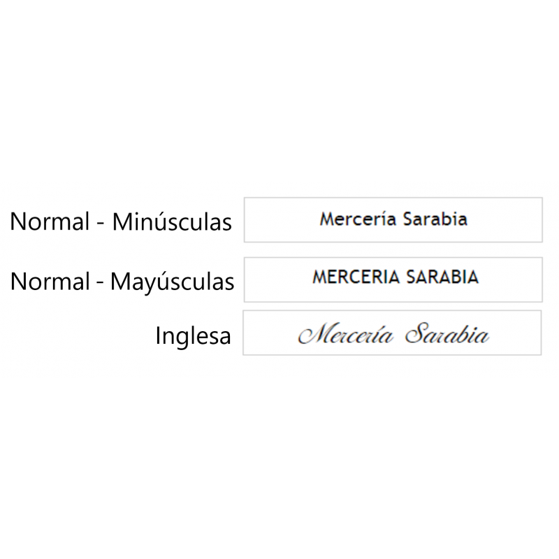 Etiquetas termoadhesivas marca ropa (10 etiquetas) - Mercería Sarabia