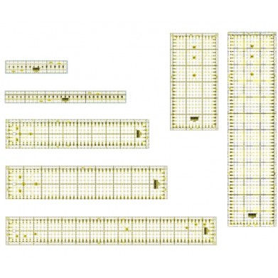 Regla Rectangular Patchwork: Metacrilato Transparente