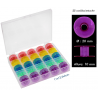 Caja Organizadora con 25 Canillas de Plástico de Colores