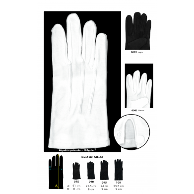 Guantes de algodón 180g