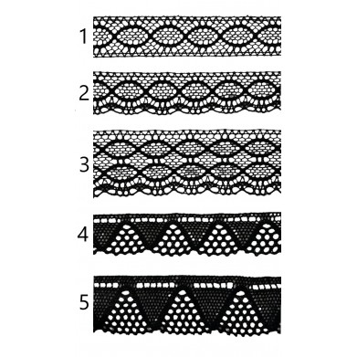 Encaje de hilo negro PC21-3