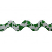 Zig Zag Flores Verdes 15mm