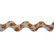 Zig Zag Flores Naranjas 15mm