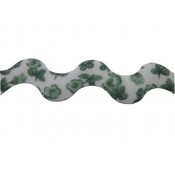 Zig zag flores verde seco 15 mm